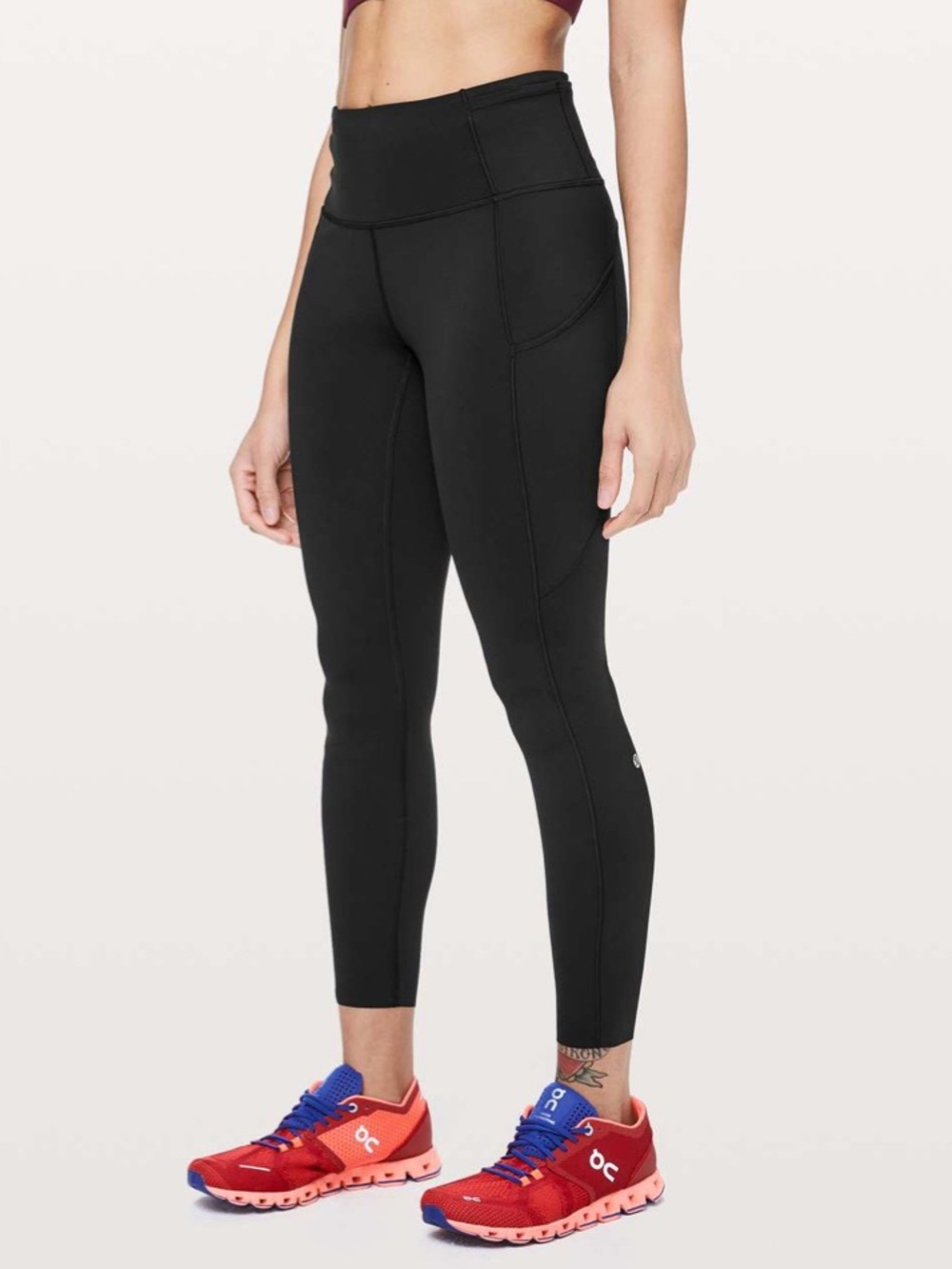 Lululemon Fast & Free 7/8 Tight II *Non-Reflective Nulux 25" Black Sz 16 XL